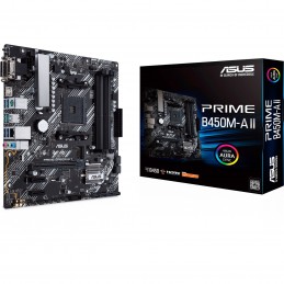 Asus | PRIME B450M-A II | Processor family AMD | Processor socket AM4 | DDR4 | Memory slots 4 | Number of SATA connectors 6 x SA