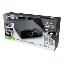 Muse | Alarm function | M-175 WI | AUX in | Alarm Clock | Black