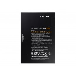 Samsung | SSD | 870 EVO | 250 GB | SSD form factor 2.5" | SSD interface SATA III | Read speed 560 MB/s | Write speed 530 MB/s