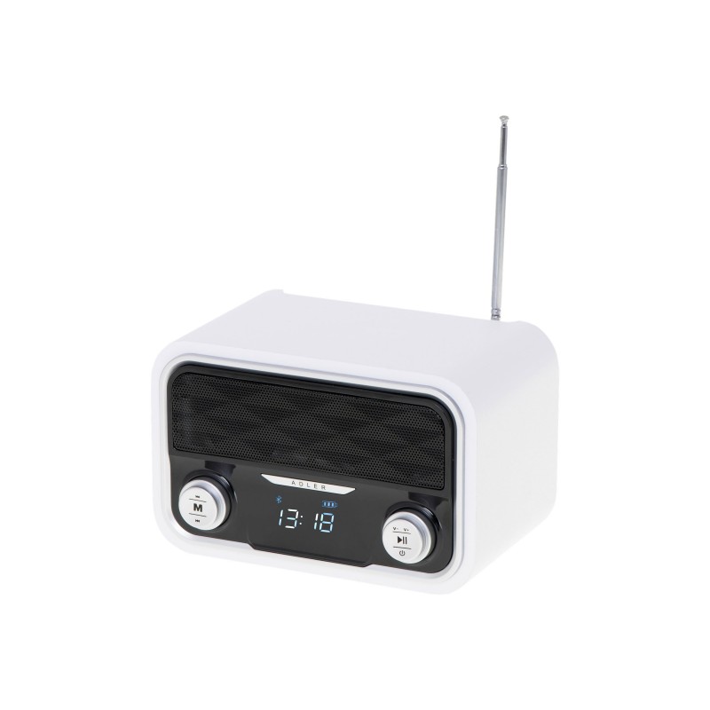 Adler | Bluetooth Radio | AD 1185 | AUX in | White