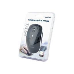 Gembird | Silent Wireless Optical Mouse | MUSW-4BS-01 | Optical mouse | USB | Black