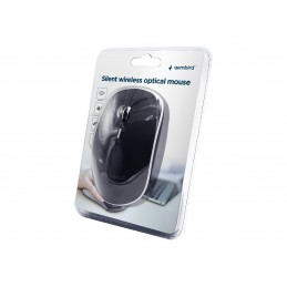 Gembird | Silent Wireless Optical Mouse | MUSW-4BS-01 | Optical mouse | USB | Black