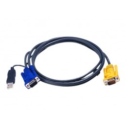 Aten | 1.8M USB KVM Cable with 3 in 1 SPHD and built-in PS/2 to USB converter | 2L-5202UP