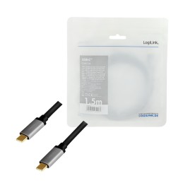 Logilink | USB 2.0 Type-C | C/M to C/M, PD3, alu | CUA0106 USB 2.0 Type-C cable | USB-C (male) | USB-C (male)