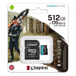 Kingston | microSD Memory Card | Canvas Go! Plus | 512 GB | microSDHC/SDXC | Flash memory class 10