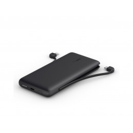 Belkin | BOOST CHARGE Plus Power Bank | 10000 mAh | Integrated LTG and USB-C cables | Black