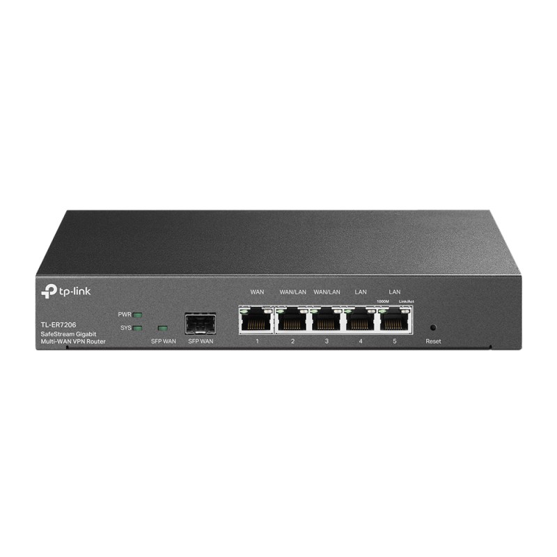 SafeStream Gigabit Multi-WAN VPN Router | ER7206 | 10/100/1000 Mbit/s | Ethernet LAN (RJ-45) ports 1 Gigabit SFP WAN Port, 1 Gig