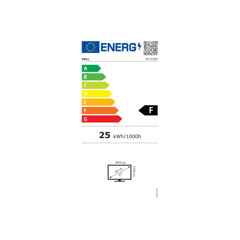Dell | LCD | S2722QC | 27 " | IPS | UHD | 16:9 | 60 Hz | 4 ms | 3840 x 2160 | 350 cd/m | Audio line-out | HDMI ports quantity 2 