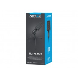 Natec | Microphone | NMI-1236 Asp | Black | Wired