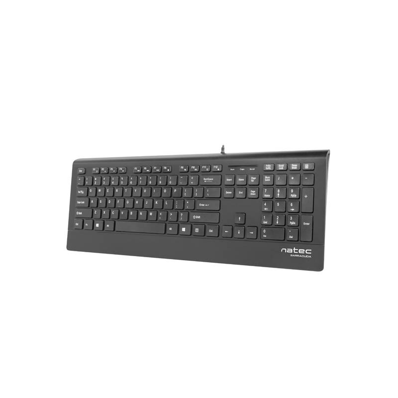 Natec Keyboard, Barracuda, US Layout, Slim | Natec | Keyboard | Barracuda | Standard | Wired | US | Black | 529 g