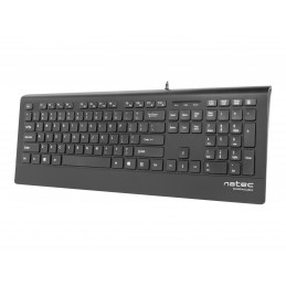 Natec Keyboard, Barracuda, US Layout, Slim | Natec | Keyboard | Barracuda | Standard | Wired | US | Black | 529 g