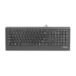 Natec Keyboard, Barracuda, US Layout, Slim | Natec | Keyboard | Barracuda | Standard | Wired | US | Black | 529 g