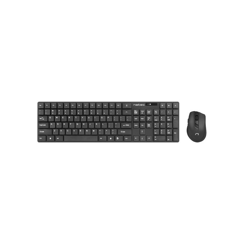 Natec | Keyboard and Mouse | Stringray 2in1 Bundle | Keyboard and Mouse Set | Wireless | Batteries included | US | Black | Wirel