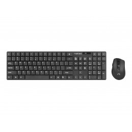 Natec | Keyboard and Mouse | Stringray 2in1 Bundle | Keyboard and Mouse Set | Wireless | Batteries included | US | Black | Wirel