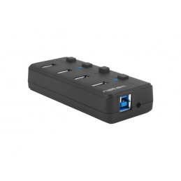 Natec USB 3.0 HUB, Mantis 2, 4-Port, On/Off with AC Adapter | Natec | 4 Port Hub With USB 3.0 | Mantis NHU-1557 | Black