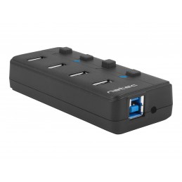 Natec USB 3.0 HUB, Mantis 2, 4-Port, On/Off with AC Adapter | Natec | 4 Port Hub With USB 3.0 | Mantis NHU-1557 | Black