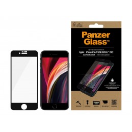 PanzerGlass | Apple | iPhone 6/6s/7/8/SE 2020 | Hybrid glass | Black | Rounded edges 100% touch preservation Crystal clear | Scr