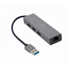 Cablexpert | USB AM Gigabit network adapter with 3-port USB 3.0 hub | A-AMU3-LAN-01