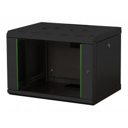 Digitus | Wall Mounting Cabinet | DN-19 07-U-SW | Black | IP protection class: IP20 Front door: Glass door, single opening Cabin