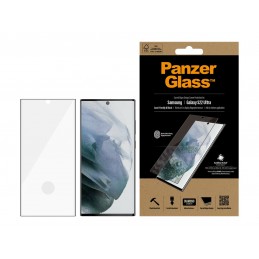 PanzerGlass | Samsung | Galaxy S22 Ultra | Tempered glass | Black | Case friendly. Compatible with ultrasonic fingerprint sensor