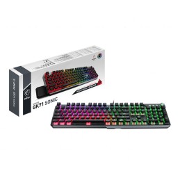 MSI | VIGOR GK71 SONIC RED US | Gaming keyboard | Wired | RGB LED light | US | Black