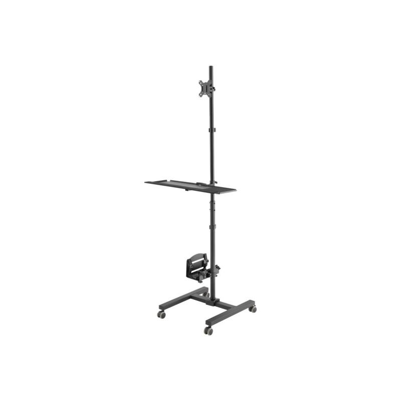 Digitus | Mobile workstation with individual height adjustment | DA-90374 | Monitor Mount, PC Holder | 17-32 " | Black