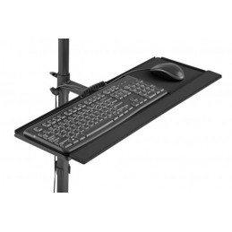 Digitus | Mobile workstation with individual height adjustment | DA-90374 | Monitor Mount, PC Holder | 17-32 " | Black