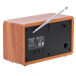 Adler | Radio DAB+ Bluetooth | AD 1184 | Alarm function | Black/Brown