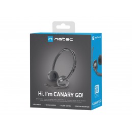 Natec | Headset | Canary Go | Wired | On-Ear | Microphone | Noise canceling | Black