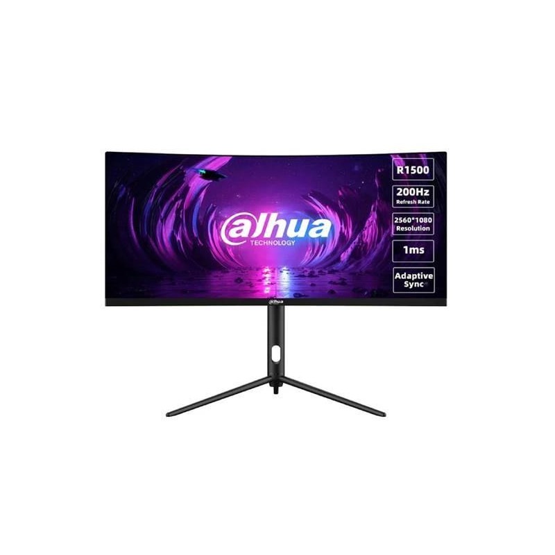 LCD Monitor|DAHUA|DHI-LM30-E330CA|30"|Gaming/Curved/21 : 9|Panel VA|2560x1080|21:9|200Hz|1 ms|Swivel|Tilt|Colour Black|LM30-E330