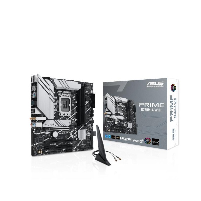 Mainboard|ASUS|Intel B760 Express|LGA1700|Micro-ATX|Memory DDR5|Memory slots 4|3xPCI-Express 4.0 16x|2xM.2|2xHDMI|1xDisplayPort|