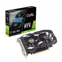 Graphics Card|ASUS|NVIDIA GeForce RTX 3050|6 GB|GDDR6|96 bit|PCIE 4.0 16x|Dual Slot Fansink|1xDVI-D|1xHDMI|1xDisplayPort|DUAL-RT