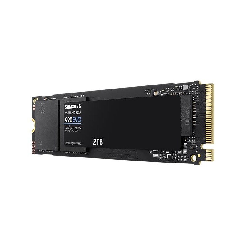 SSD|SAMSUNG|990 EVO|2TB|M.2|PCIe Gen5|NVMe|TLC|Write speed 4200 MBytes/sec|Read speed 5000 MBytes/sec|2.38mm|TBW 1200 TB|MZ-V9E2