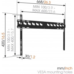 Vogels | Wall mount | MA4000-A1 | Fixed | 40-80 " | Maximum weight (capacity) 80 kg | Black