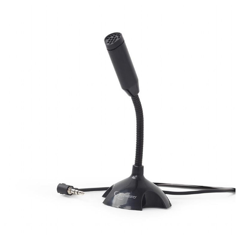 Gembird | Desktop microphone | MIC-D-02 | 3.5 mm | 3.5 mm audio plug | Black