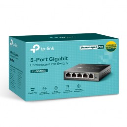 TP-LINK | Switch | TL-SG105E | Web managed | Wall mountable | 1 Gbps (RJ-45) ports quantity 5 | Power supply type External | 36 