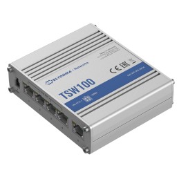 Teltonika | Industiral POE+ Swith | TSW100 | Unmanaged | Desktop | 1 Gbps (RJ-45) ports quantity 5 | PoE ports quantity 4 | PoE+