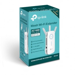 TP-LINK | AC1900 Wi-Fi Range Extender | RE550 | 802.11ac | 2GHz/5GHz | 600+1300 Mbit/s | 10/100/1000 Mbit/s | Ethernet LAN (RJ-4