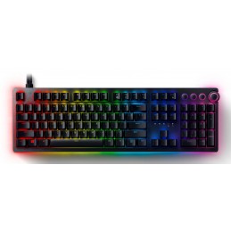 Razer | Huntsman V2 Optical Gaming Keyboard | Gaming keyboard | Wired | RGB LED light | US | Black | Numeric keypad | Clicky Pur