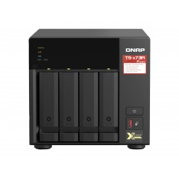 QNAP | 4-Bay QTS and QuTS hero NAS | TS-473A-8G | Up to 4 HDD/SSD Hot-Swap | AMD Ryzen | Ryzen V1500B Quad-Core | Processor freq