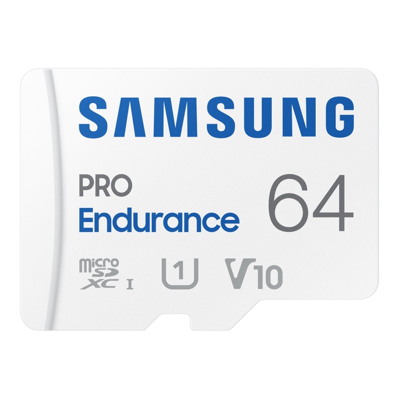 Samsung | PRO Endurance | MB-MJ64KA/EU | 64 GB | MicroSD Memory Card | Flash memory class U1, V10, Class 10 | SD adapter