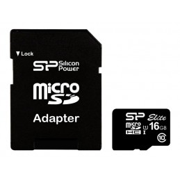 Silicon Power | Elite UHS-I | 16 GB | MicroSDHC | Flash memory class 10 | SD adapter