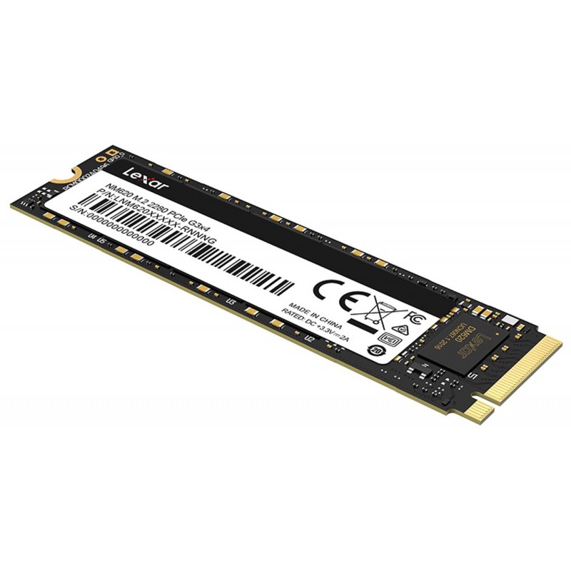 Lexar | SSD | NM620 | 512 GB | SSD form factor M.2 2280 | Solid-state drive interface PCIe Gen3x4 | Read speed 3300 MB/s | Write