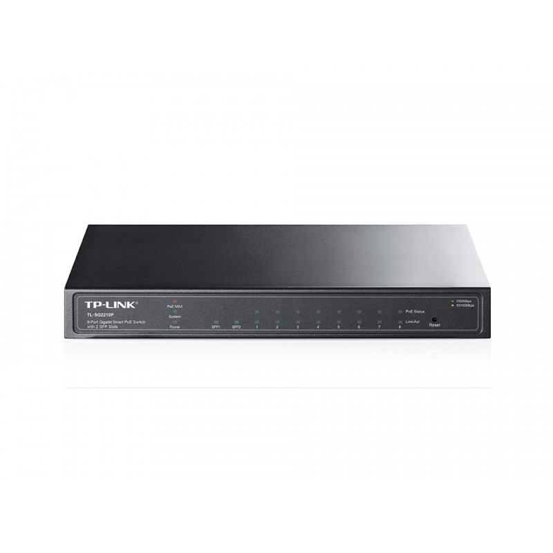 TP-LINK | Switch | TL-SG2210P | Web Managed | Desktop | SFP ports quantity 2 | PoE ports quantity 8 | Power supply type External