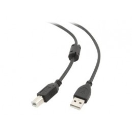 USB 2.0 A-plug B-plug 3 m (10 ft) cable with ferrite core | Cablexpert